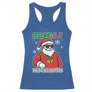 Feeling 67 This Christmas Racerback Tank Top Funny Cool Santa Six Seven Meme Holiday TS02 Royal Blue Print Your Wear