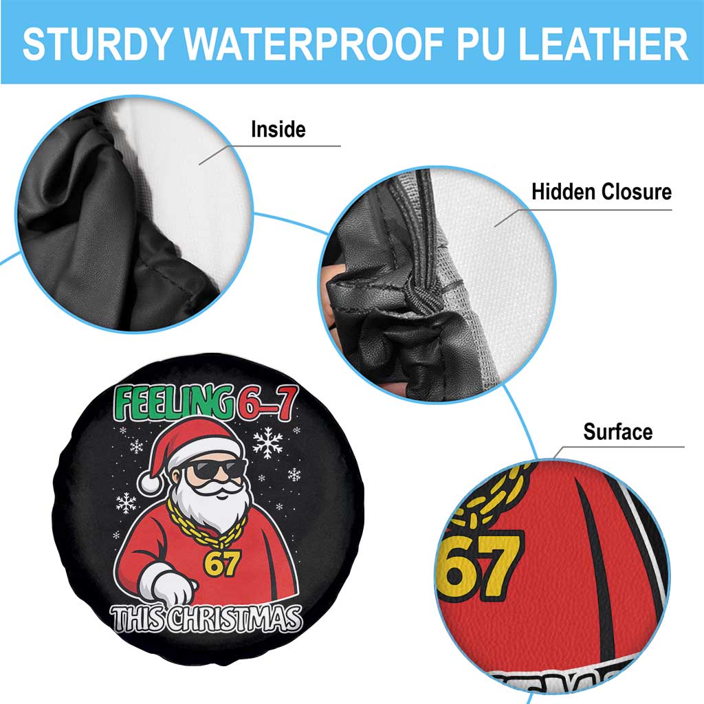 Feeling 67 This Christmas Spare Tire Cover Funny Cool Santa Six Seven Meme Holiday TS02 Print Your Wear