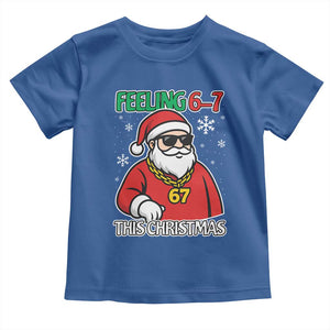 Feeling 67 This Christmas Toddler T Shirt Funny Cool Santa Six Seven Meme Holiday TS02 Royal Blue Print Your Wear