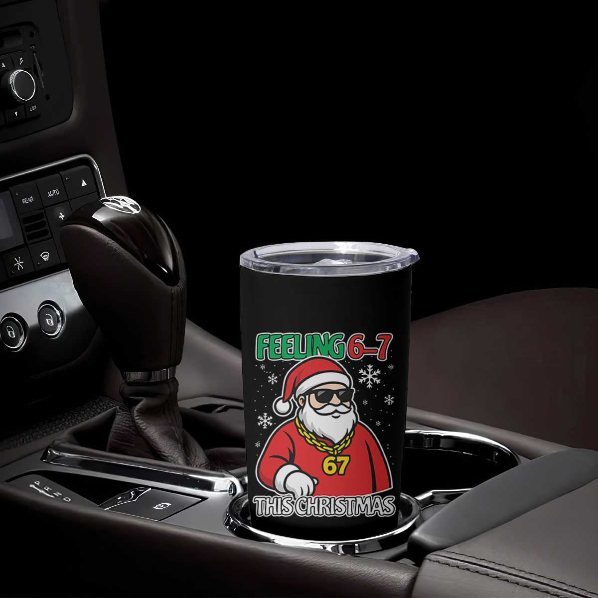 Feeling 67 This Christmas Tumbler Cup Funny Cool Santa Six Seven Meme Holiday TS02 Print Your Wear