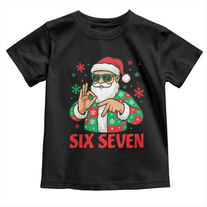 Cool Santa Six Seven Meme Christmas Toddler T Shirt Funny 67 Holiday Hand Sign with Hipster Vibes TS02 Black Print Your Wear
