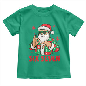 Cool Santa Six Seven Meme Christmas Toddler T Shirt Funny 67 Holiday Hand Sign with Hipster Vibes TS02 Irish Green Print Your Wear