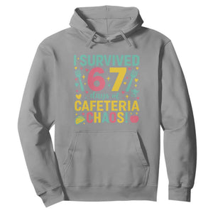 I Survived 67 Days of Cafeteria Chaos Hoodie Funny School Lunch Duty TS02 Sport Gray Print Your Wear