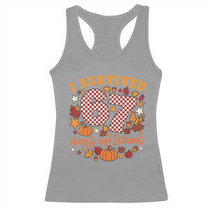 I Survived 67 Days of School Racerback Tank Top Autumn Fall Leaves Back To School TS02 Sport Gray Print Your Wear