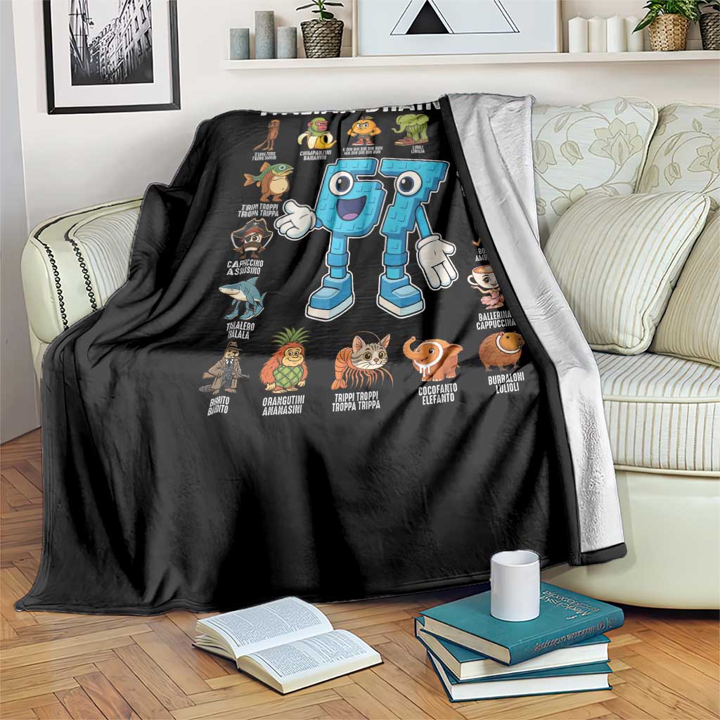 Italian Brainrot 67 Meme Throw Blanket Funny Six Seven Absurdist Viral Chaoscore Internet Humor Addicts TS02 Print Your Wear