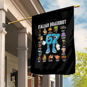 Italian Brainrot 67 Meme Garden Flag Funny Six Seven Absurdist Viral Chaoscore Internet Humor Addicts TS02 Print Your Wear