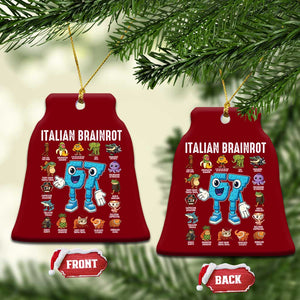 Italian Brainrot 67 Meme Ceramic Ornament Funny Six Seven Absurdist Viral Chaoscore Internet Humor Addicts TS02 Print Your Wear