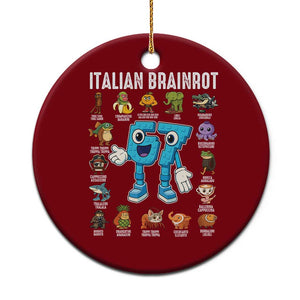 Italian Brainrot 67 Meme Ceramic Ornament Funny Six Seven Absurdist Viral Chaoscore Internet Humor Addicts TS02 1pc Red Print Your Wear