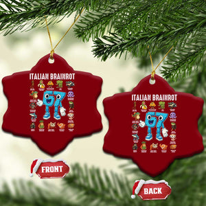 Italian Brainrot 67 Meme Ceramic Ornament Funny Six Seven Absurdist Viral Chaoscore Internet Humor Addicts TS02 Print Your Wear