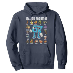 Italian Brainrot 67 Meme Hoodie Funny Six Seven Absurdist Viral Chaoscore Internet Humor Addicts TS02 Navy Print Your Wear