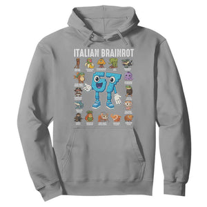 Italian Brainrot 67 Meme Hoodie Funny Six Seven Absurdist Viral Chaoscore Internet Humor Addicts TS02 Sport Gray Print Your Wear