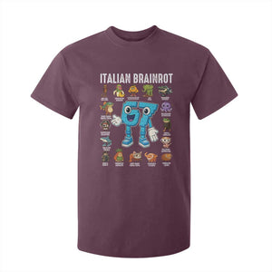 Italian Brainrot 67 Meme T Shirt For Kid Funny Six Seven Absurdist Viral Chaoscore Internet Humor Addicts TS02 Maroon Print Your Wear
