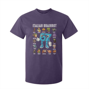 Italian Brainrot 67 Meme T Shirt For Kid Funny Six Seven Absurdist Viral Chaoscore Internet Humor Addicts TS02 Purple Print Your Wear