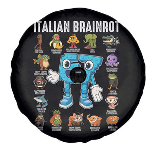 Italian Brainrot 67 Meme Spare Tire Cover Funny Six Seven Absurdist Viral Chaoscore Internet Humor Addicts TS02 Print Your Wear