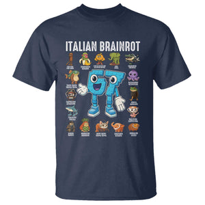 Italian Brainrot 67 Meme T Shirt Funny Six Seven Absurdist Viral Chaoscore Internet Humor Addicts TS02 Navy Print Your Wear