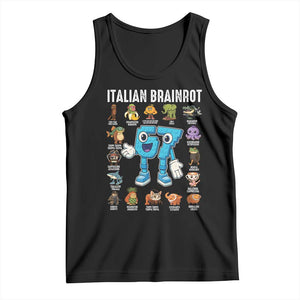 Italian Brainrot 67 Meme Tank Top Funny Six Seven Absurdist Viral Chaoscore Internet Humor Addicts TS02 Black Print Your Wear