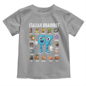 Italian Brainrot 67 Meme Toddler T Shirt Funny Six Seven Absurdist Viral Chaoscore Internet Humor Addicts TS02 Sport Gray Print Your Wear