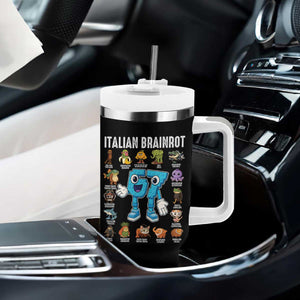Italian Brainrot 67 Meme Tumbler With Handle Funny Six Seven Absurdist Viral Chaoscore Internet Humor Addicts TS02 Print Your Wear