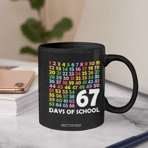 67 Days of School Coffee Mug Colorful Countdown Grid Milestone Classroom Fun TS02 Print Your Wear