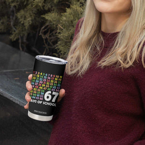 67 Days of School Tumbler Cup Colorful Countdown Grid Milestone Classroom Fun TS02 Print Your Wear