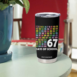 67 Days of School Tumbler Cup Colorful Countdown Grid Milestone Classroom Fun TS02 Print Your Wear