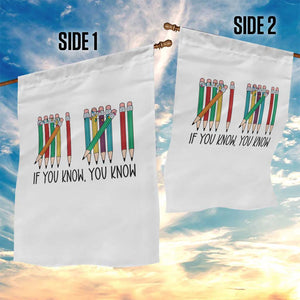 Funny 6 7 Pencil Humor Garden Flag If You Know You Know Six Seven Joke TS02 Print Your Wear