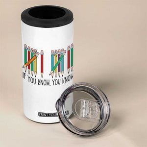 Funny 6 7 Pencil Humor 4 in 1 Can Cooler Tumbler If You Know You Know Six Seven Joke TS02 Print Your Wear