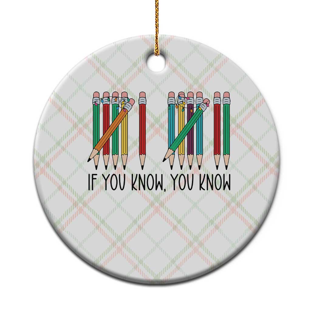 Funny 6 7 Pencil Humor Ceramic Ornament If You Know You Know Six Seven Joke TS02 1pc Christmas Plaid Print Your Wear