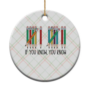 Funny 6 7 Pencil Humor Ceramic Ornament If You Know You Know Six Seven Joke TS02 1pc Christmas Plaid Print Your Wear