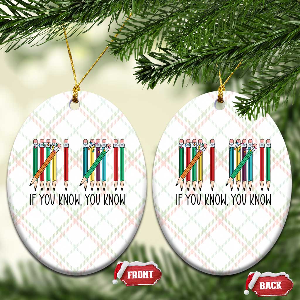Funny 6 7 Pencil Humor Ceramic Ornament If You Know You Know Six Seven Joke TS02 Print Your Wear
