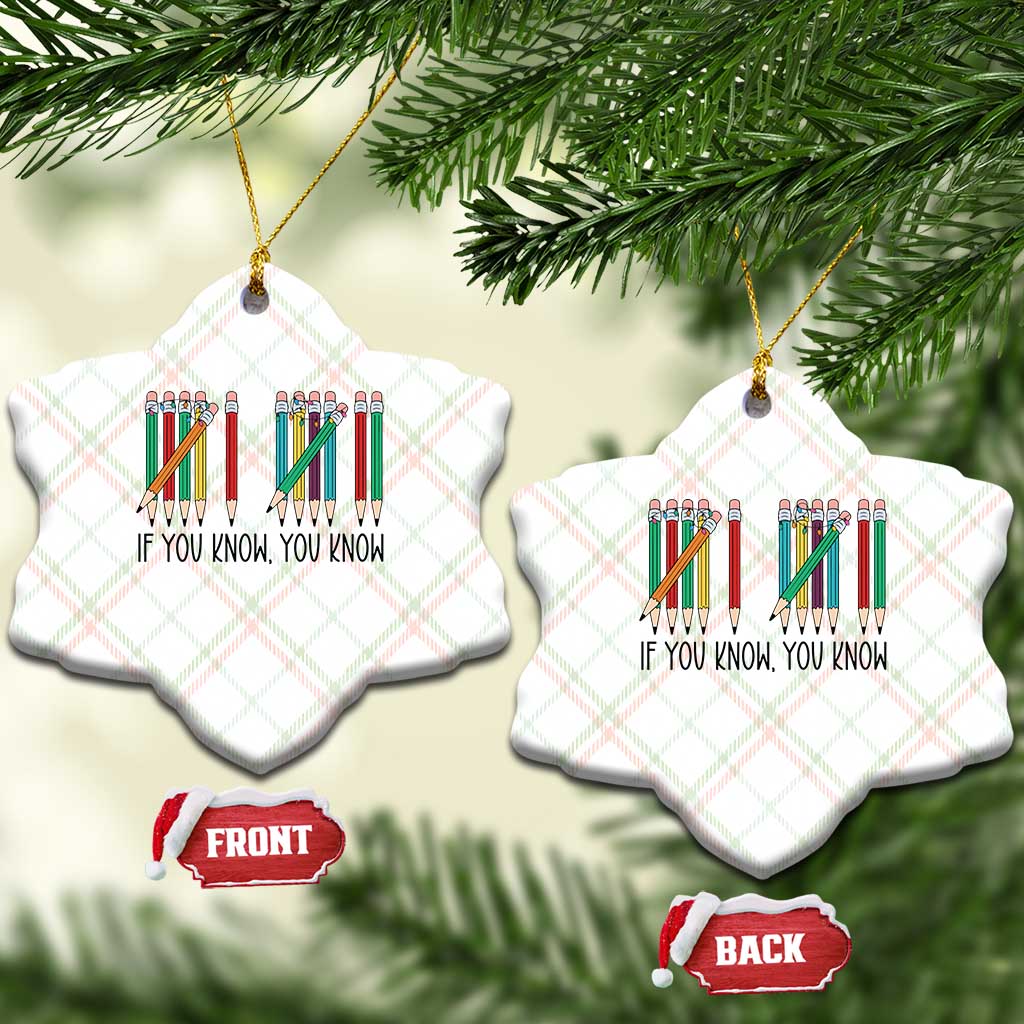 Funny 6 7 Pencil Humor Ceramic Ornament If You Know You Know Six Seven Joke TS02 Print Your Wear