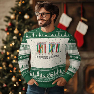 Funny 6 7 Pencil Humor Ugly Christmas Sweater If You Know You Know Six Seven Joke TS02 Beige Green Print Your Wear