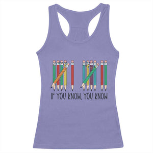 Funny 6 7 Pencil Humor Racerback Tank Top If You Know You Know Six Seven Joke TS02 Violet Print Your Wear