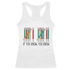 Funny 6 7 Pencil Humor Racerback Tank Top If You Know You Know Six Seven Joke TS02 White Print Your Wear