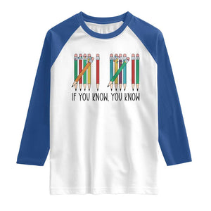 Funny 6 7 Pencil Humor Raglan Shirt If You Know You Know Six Seven Joke TS02 White Royal Print Your Wear