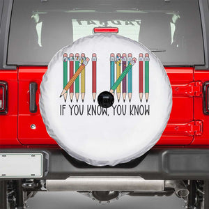Funny 6 7 Pencil Humor Spare Tire Cover If You Know You Know Six Seven Joke TS02 White Print Your Wear