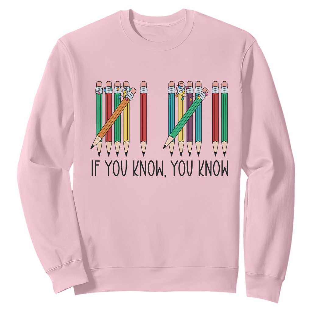 Funny 6 7 Pencil Humor Sweatshirt If You Know You Know Six Seven Joke TS02 Light Pink Print Your Wear