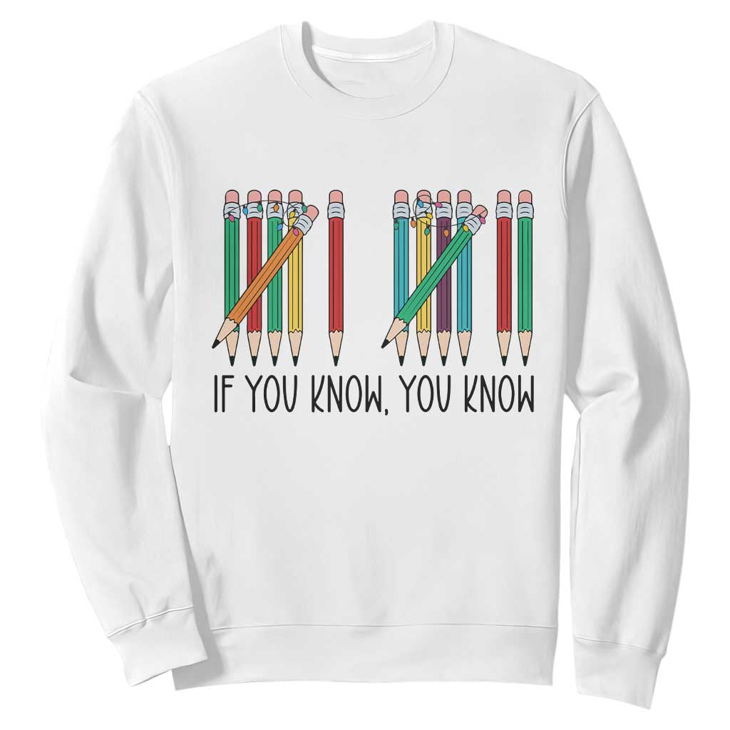 Funny 6 7 Pencil Humor Sweatshirt If You Know You Know Six Seven Joke TS02 White Print Your Wear