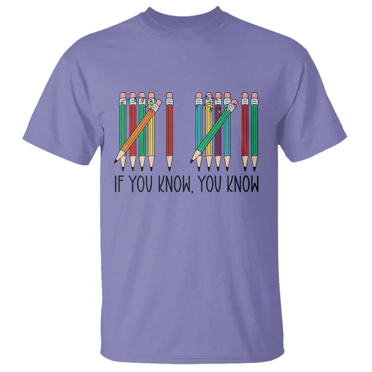 Funny 6 7 Pencil Humor T Shirt If You Know You Know Six Seven Joke TS02 Violet Print Your Wear