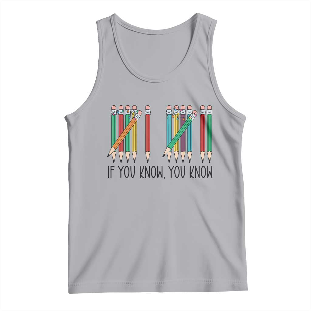 Funny 6 7 Pencil Humor Tank Top If You Know You Know Six Seven Joke TS02 Athletic Heather Print Your Wear