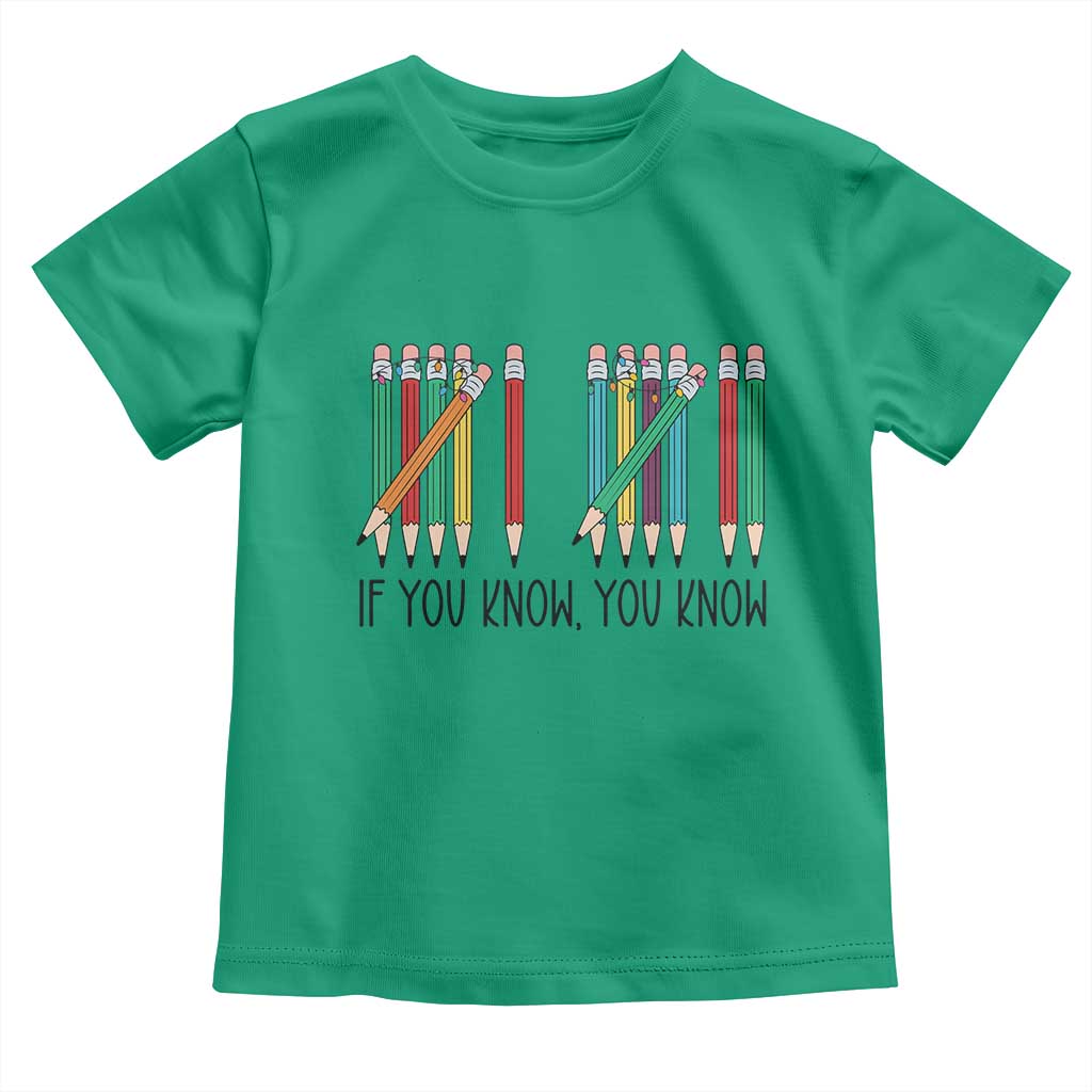 Funny 6 7 Pencil Humor Toddler T Shirt If You Know You Know Six Seven Joke TS02 Irish Green Print Your Wear
