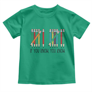 Funny 6 7 Pencil Humor Toddler T Shirt If You Know You Know Six Seven Joke TS02 Irish Green Print Your Wear