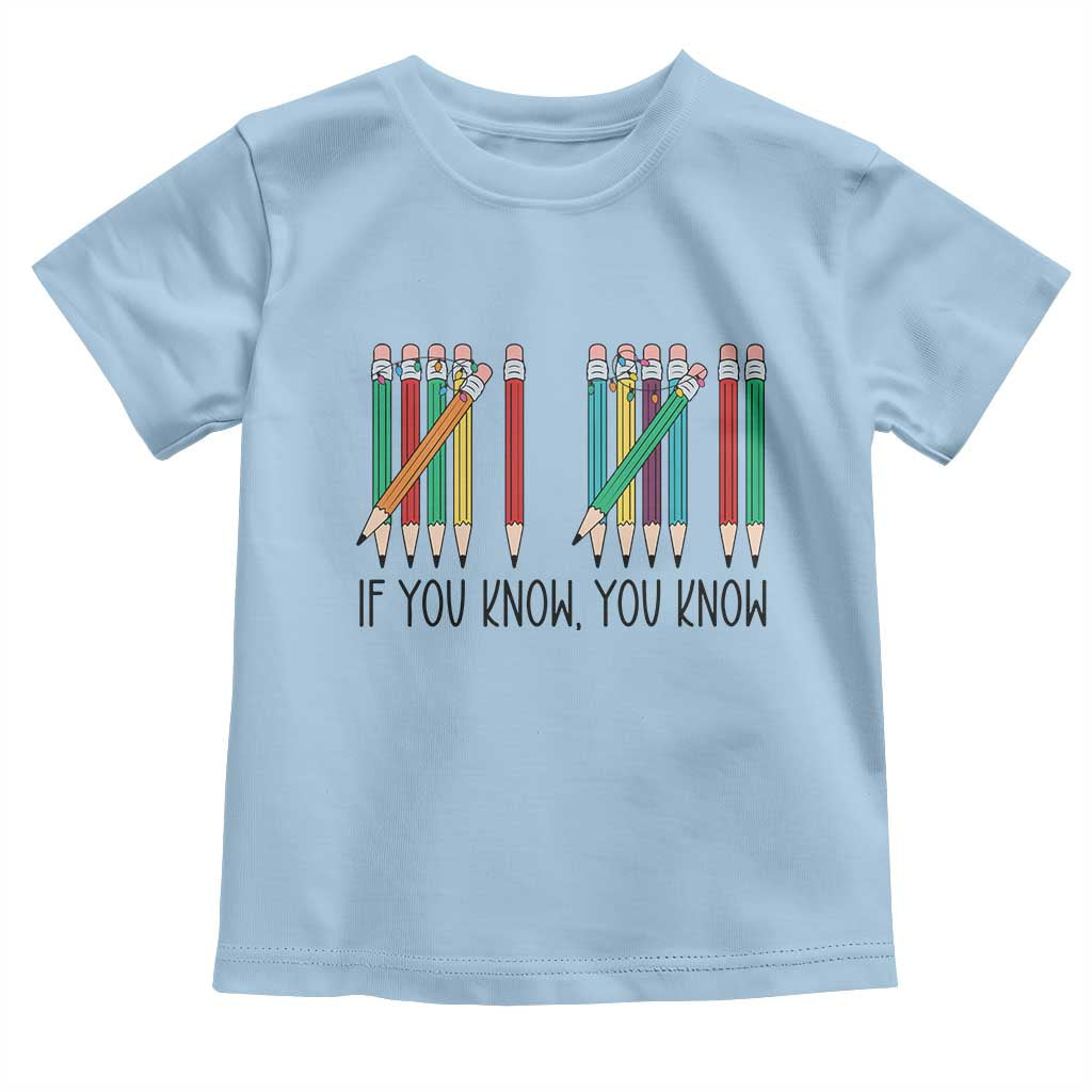 Funny 6 7 Pencil Humor Toddler T Shirt If You Know You Know Six Seven Joke TS02 Light Blue Print Your Wear