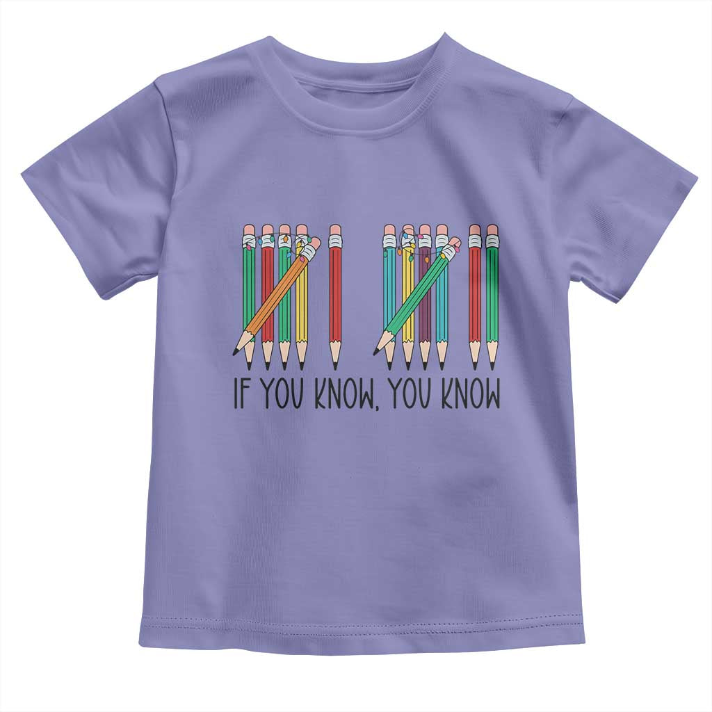 Funny 6 7 Pencil Humor Toddler T Shirt If You Know You Know Six Seven Joke TS02 Violet Print Your Wear