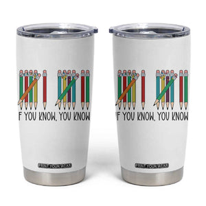 Funny 6 7 Pencil Humor Tumbler Cup If You Know You Know Six Seven Joke TS02 White Print Your Wear