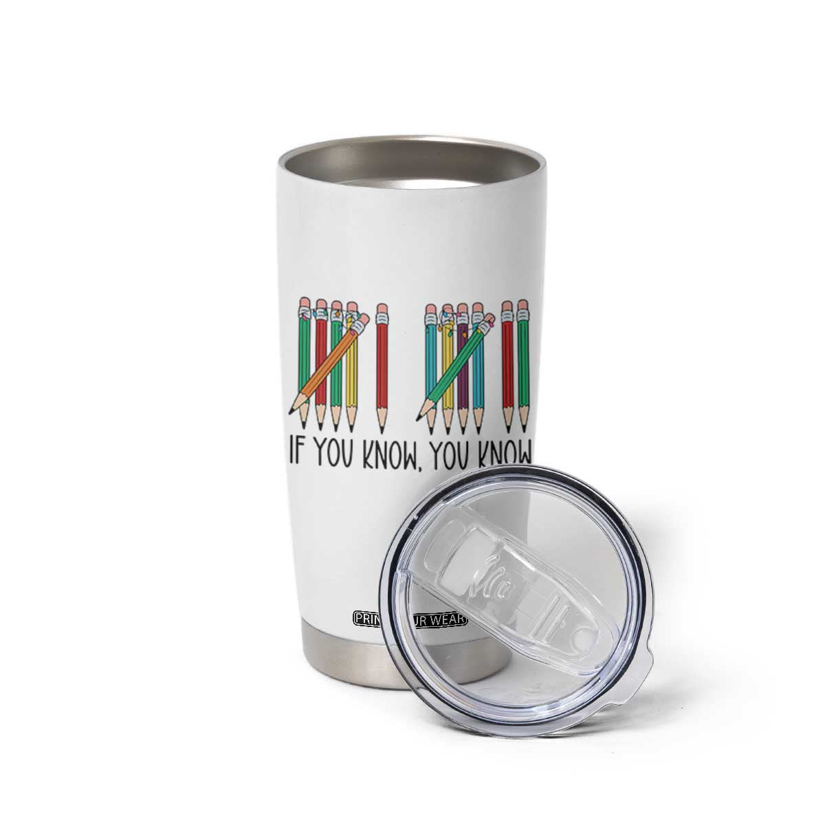 Funny 6 7 Pencil Humor Tumbler Cup If You Know You Know Six Seven Joke TS02 Print Your Wear