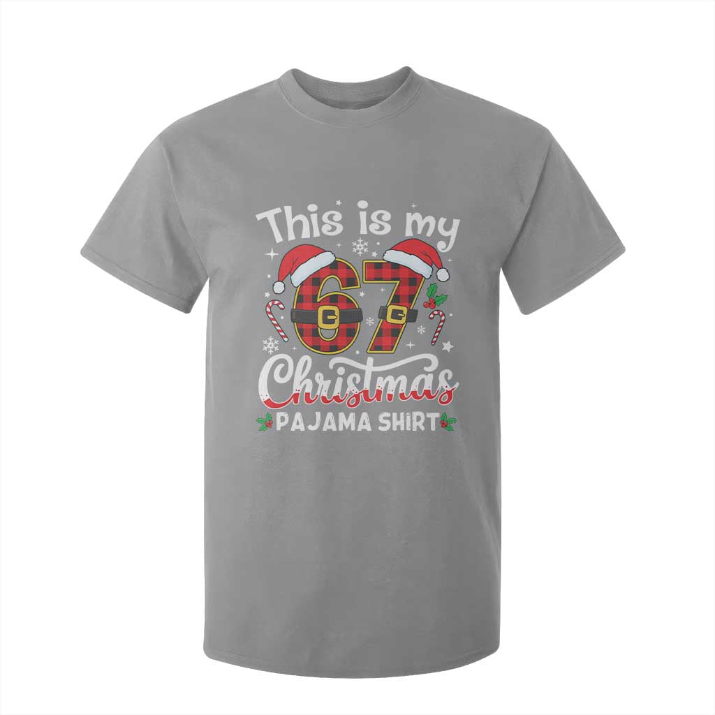 This Is My 67 Christmas Pajama T Shirt For Kid Funny Six Seven Buffalo Plaid Sleep Shirt Hot Xmas TS02 Sport Gray Print Your Wear