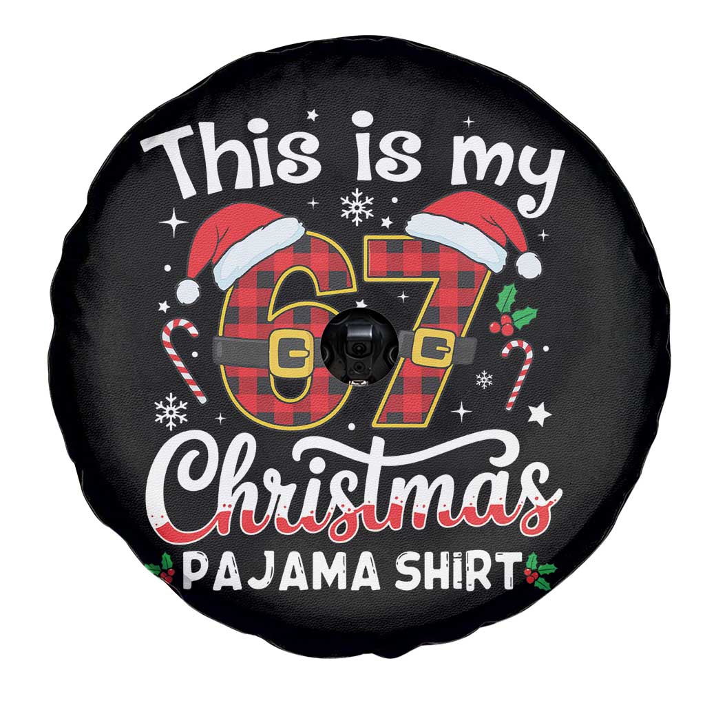 This Is My 67 Christmas Pajama Spare Tire Cover Funny Six Seven Buffalo Plaid Sleep Shirt Hot Xmas TS02 Print Your Wear