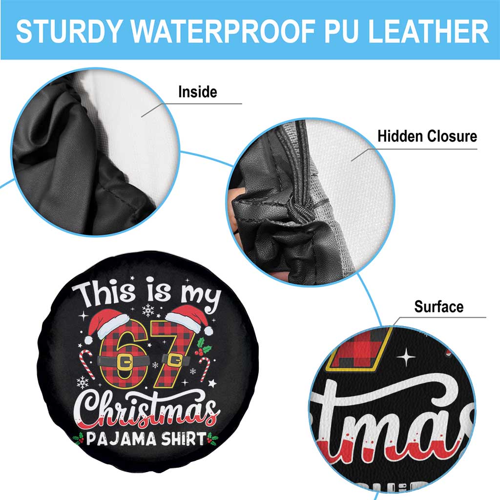 This Is My 67 Christmas Pajama Spare Tire Cover Funny Six Seven Buffalo Plaid Sleep Shirt Hot Xmas TS02 Print Your Wear