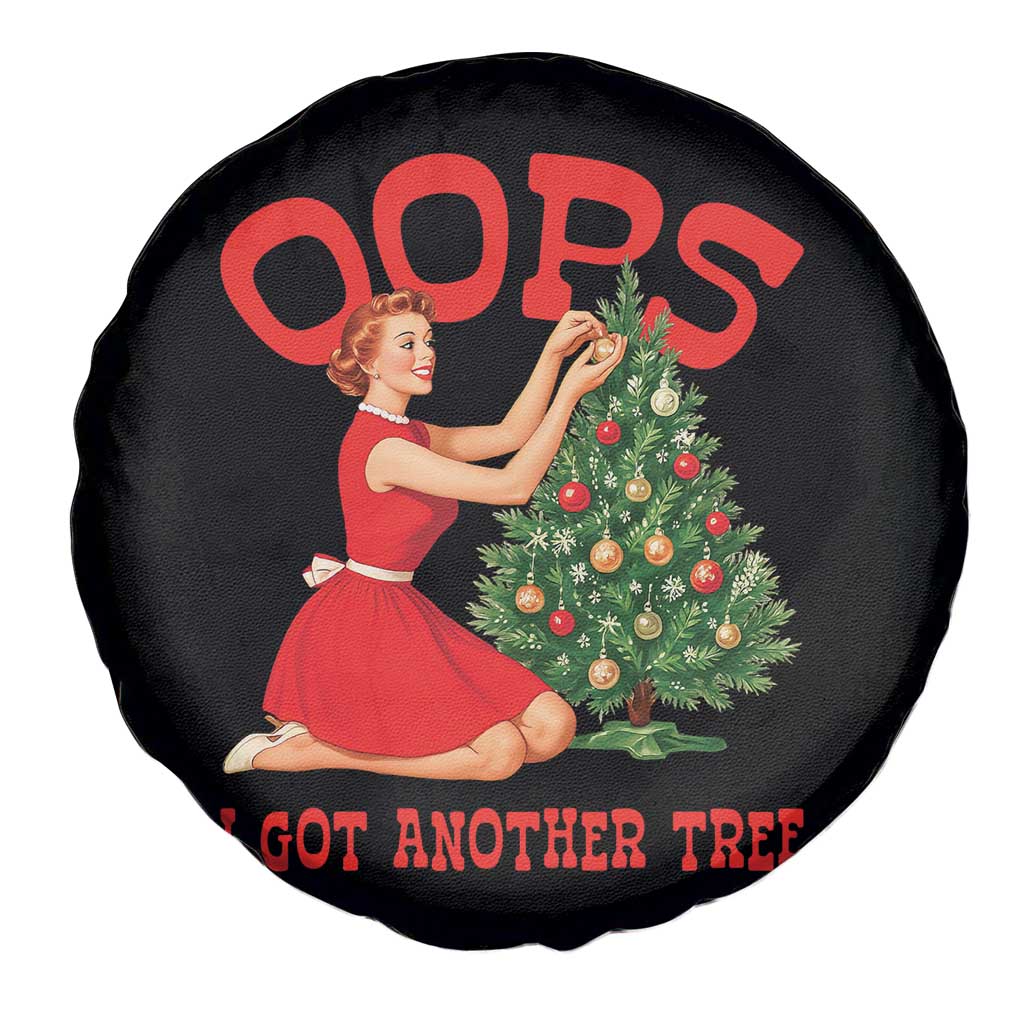 Funny Retro Christmas Pinup Girl Spare Tire Cover Oops I Got Another Tree Vintage Pin Up Style Holiday Humor TS02 Print Your Wear